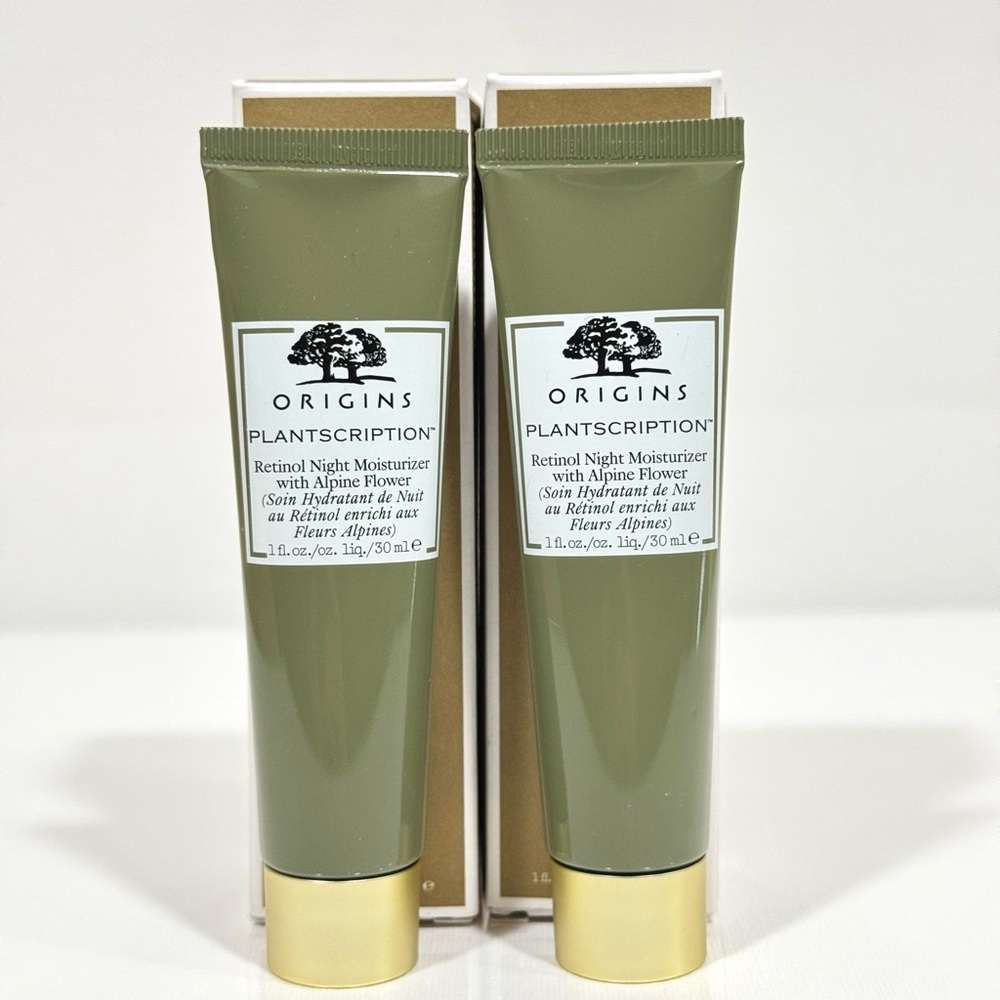 2pc $168 Value ORIGINS Retinol Night Moisturizer with Alpine Flower 1oz New